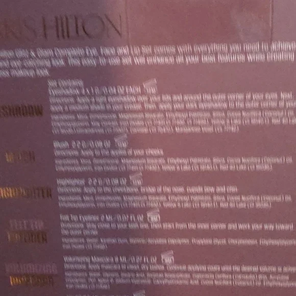 PARUS HILTON NEW Glitz & Glam Complete Eye, Face, And Lip Set - Picture 8 of 10